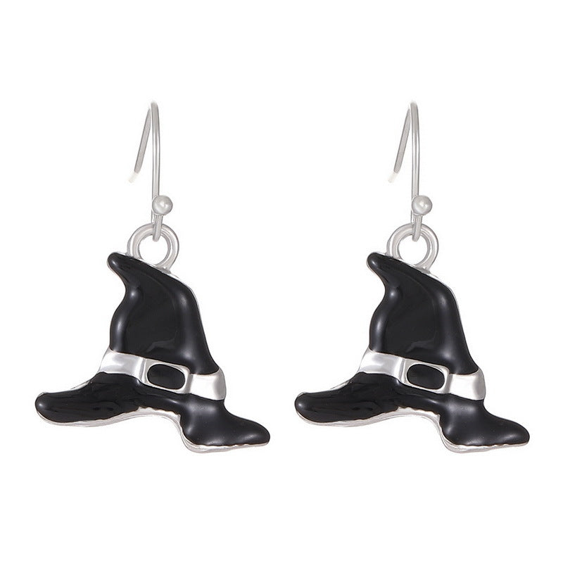 Wholesale Halloween Pumpkin Ghost Head Alloy Earrings